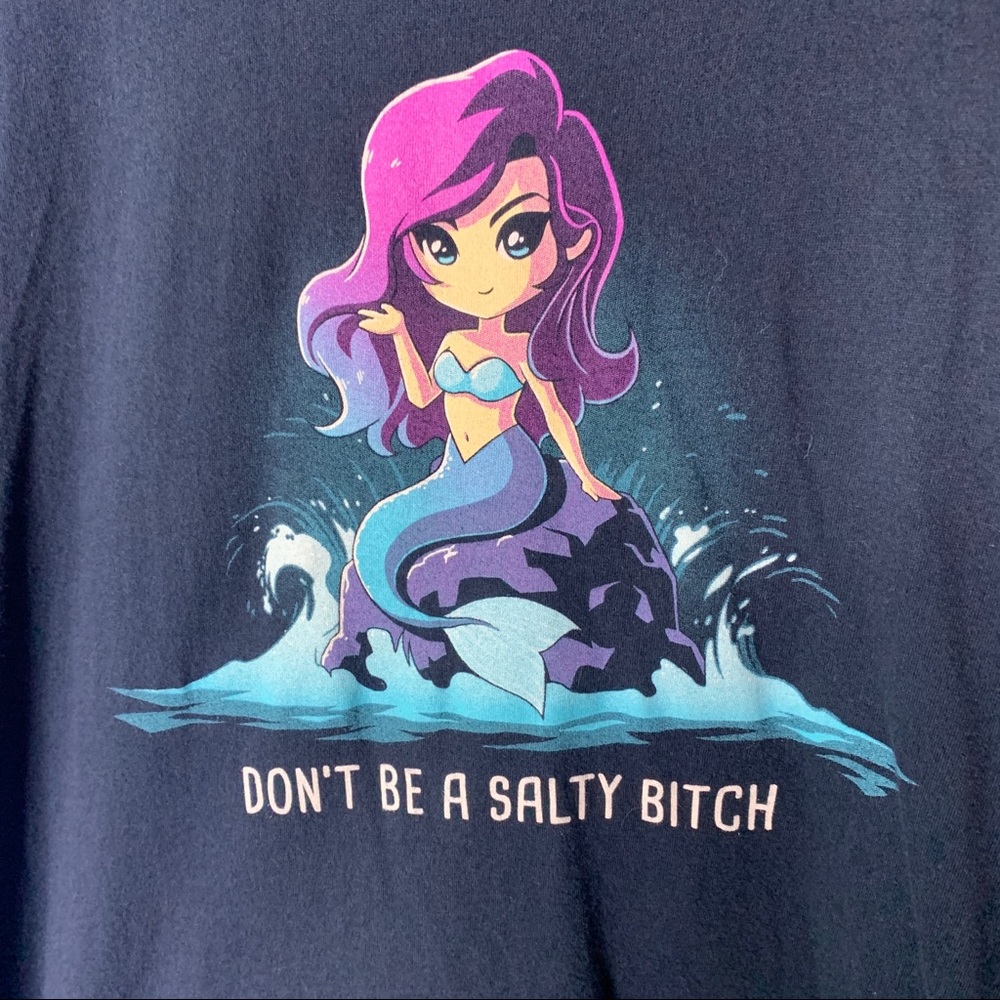 Tee Turtle- Blue Mermaid Short Sleeve Tee size Xl